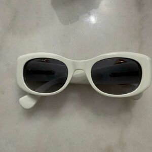 Cartier Cream Sunglasses with Dark Lenses